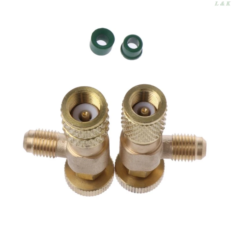 

2Pcs Safety Valve R410A R22 Air Conditioning Quick Coupler Connector Adapters L29K