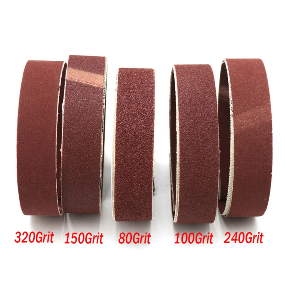 15 шт./компл. 1*30 дюймов 760*25 мм абразивный шлифовальный пояс 80/100/150/240/320 зернистость