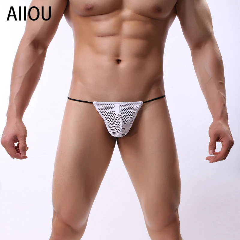 Бикини AIIOU мужское дышащее пикантное нижнее белье стринги джоки дышащие трусы