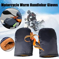 motorcycle handlebar gloves with reflective strip windproof waterproof warm bike motorbike handle bar hand cover