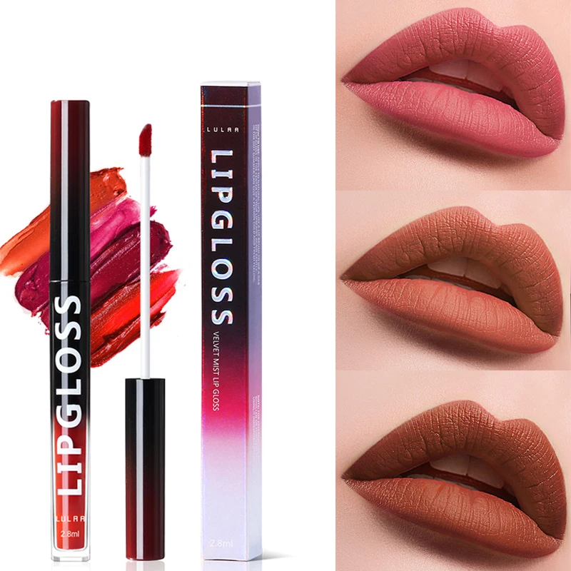 

10 Colors Matte Lip Gloss Nude Velvet Non Sticky Waterproof Long Lasting Red Sexy Lips Tint Liquid Lipstick Lips Cosmetic