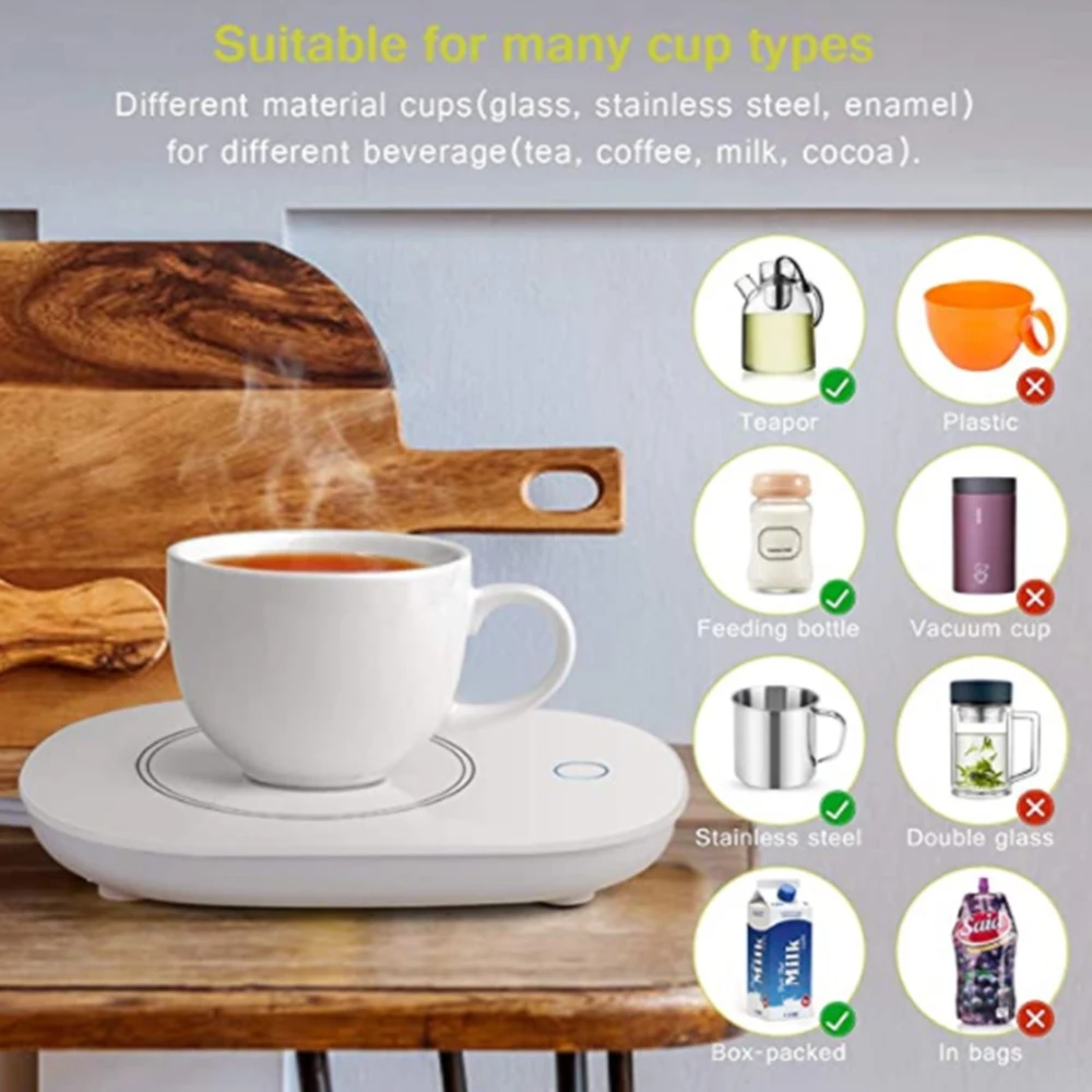 Coffee Cup Warmer Heating Mat Pad Heater for Tea Milk Home Office Mug Fast Winter Warm Birthday Gift |