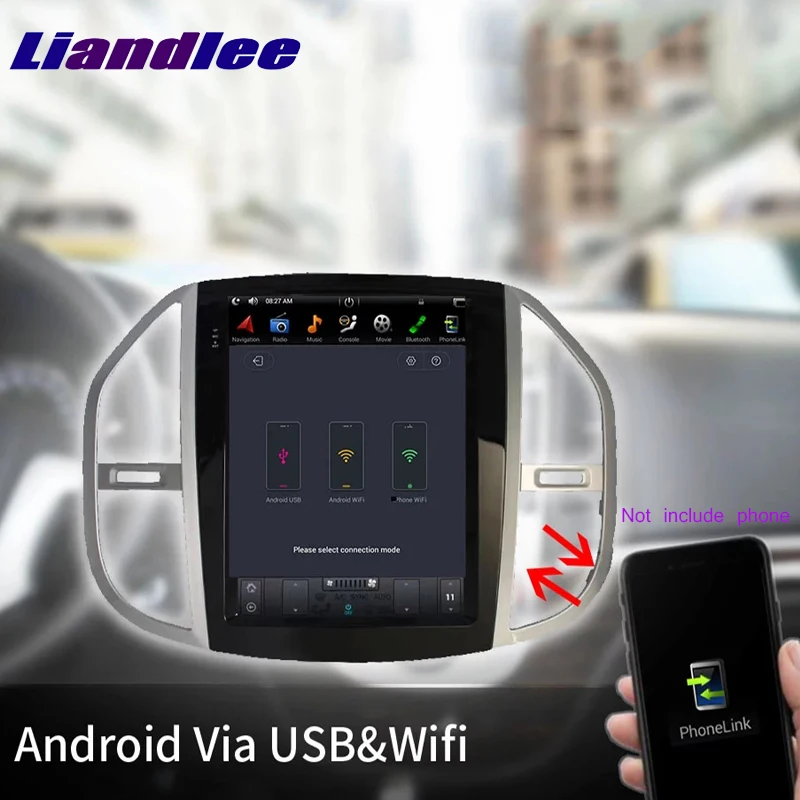 Автомобильный мультимедийный плеер Tesla экран Android для Mercedes Benz VITO/ Metris 2014-2020 Navi GPS