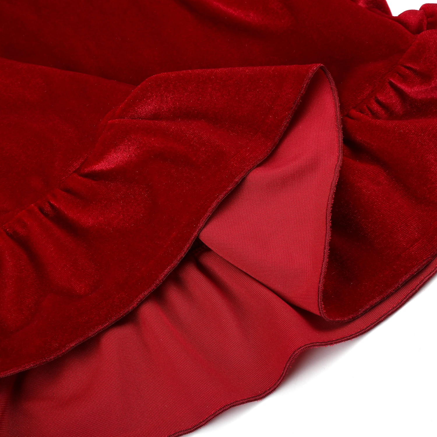 Pijamas de Navidad de terciopelo rojo para ni&ntilde;os, vestidos de noche con encaje blanco de ajuste, Pjs Vintage, camis&oacute;n para ni&ntilde;as-4