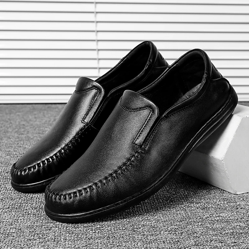 

Casual Fashion Shoes Mens Shoes Casual Men's Leather Men Zapatos Hombre Cuero De Black Informales Causal