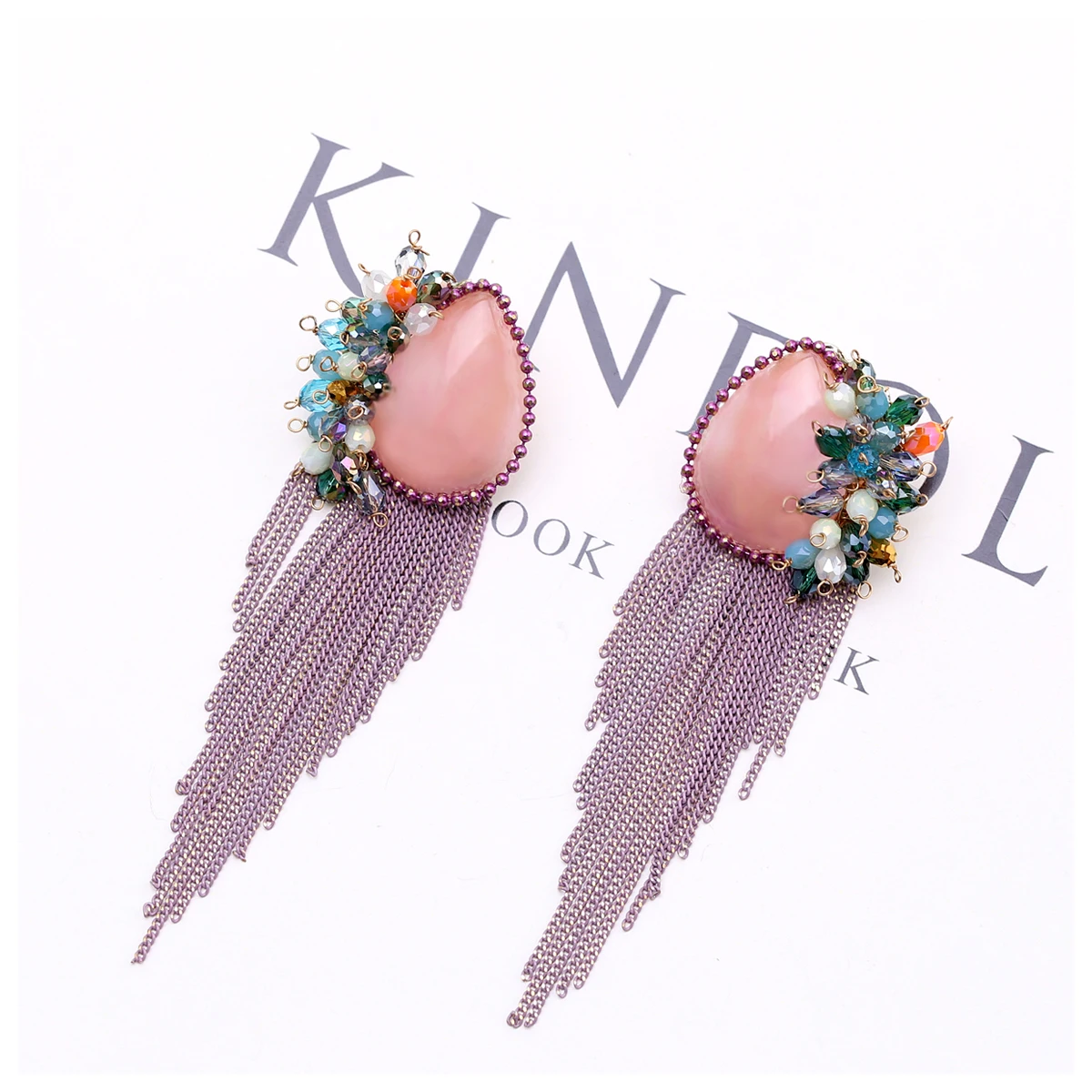 Новинка длинные висячие серьги с кисточками и цепочками в богемном стиле