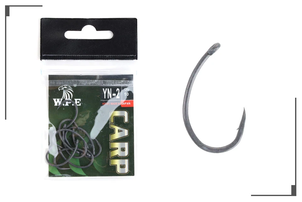 W.P.E Coated hook Fishing Hook Coating 3pack/lot Carp Fishing Hook 2#/4#/6#/8#/ Wide Gape with Micro Barbed Hook Fishing Tackle