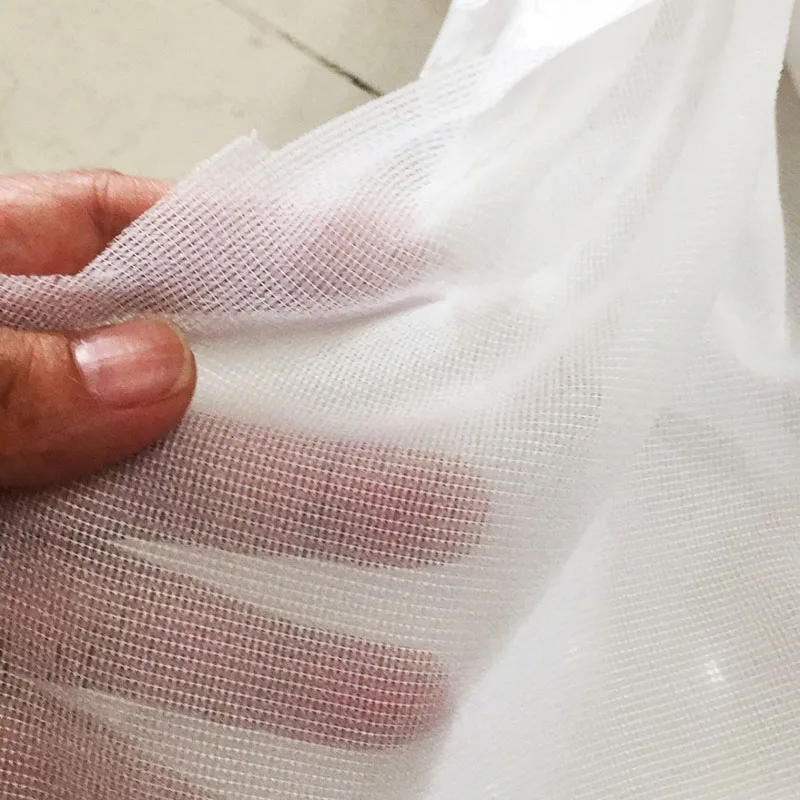 Односторонняя клейкая тонкая мягкая белая эластичная шелковая ткань 110cm80D