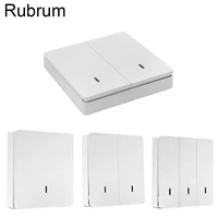 rubrum 86 wall panel switch 433mhz universal wireless ac 110v 220v 10a lamp light rf relay remote control switch receiver