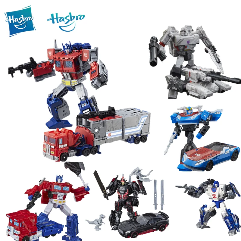 

Трансформеры Hasbro в коробке, автоматический робот-лидер Optimus Prime, игрушечные фигурки, подарки для детей