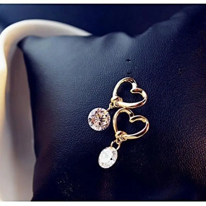 

New Fashion Simple Peach Heart Earrings for Women Party Charm Jewelry