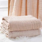 Пеленка для новорожденных, муслиновая хлопковая ткань, 6 слоев, марля, банное полотенце, пеленка для кормления, одеяло, постельное белье