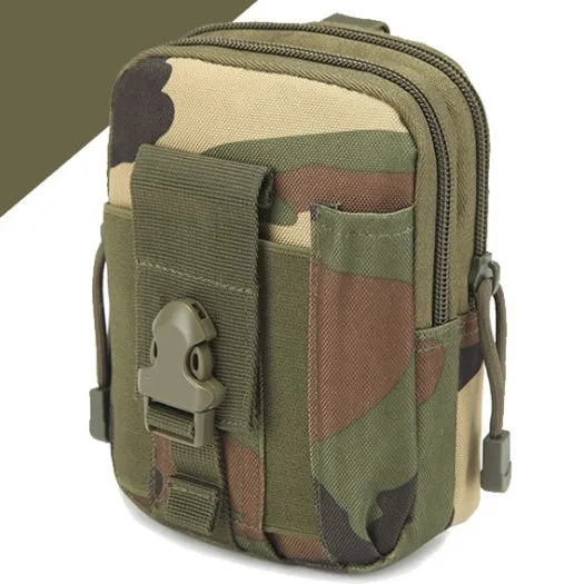 Камуфляжная тактическая сумка Мужская поясная Военная походная Холщовая Сумка