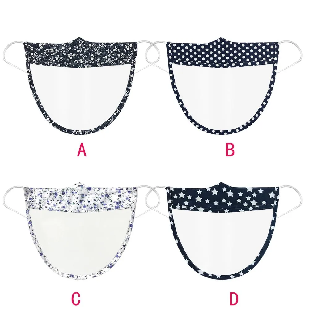 

Mini Shield Washable Reusable Face Mouth Masks 1pc Unisex Comfortable Printed Face Shield Transparent Pet Visual Mask Mascarilla