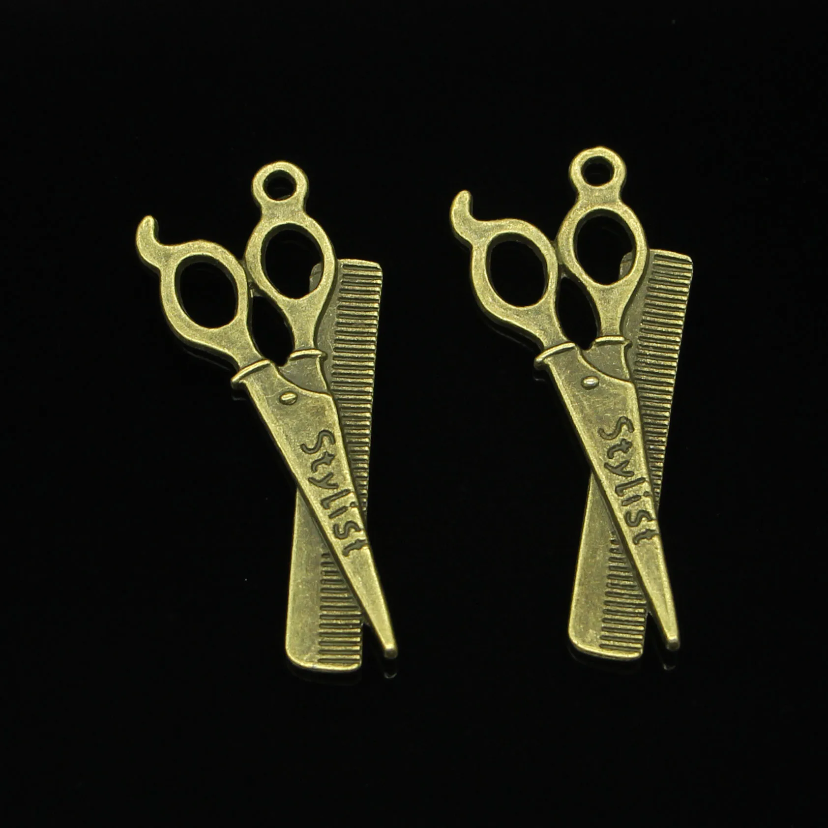 22шт. Античная бронза покрытая бритва, расческа, подвеска для создания ювелирных изделий на ожерелье, браслет ручной работы 24*53мм