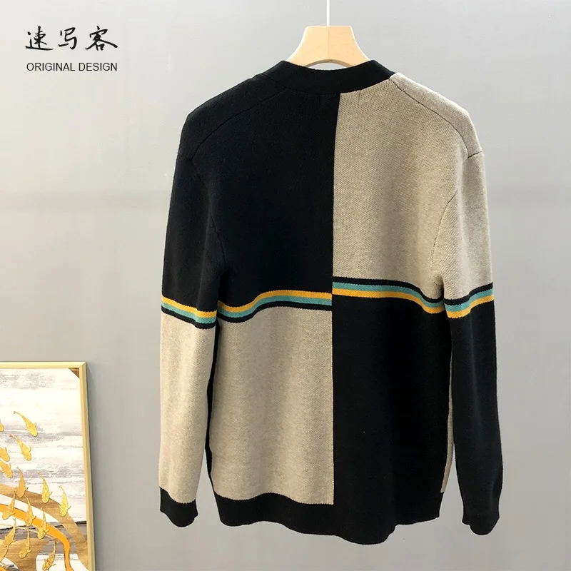 

Knitted coat fashion men and women cardigan couple high quality top luxury designer brand sweater loose