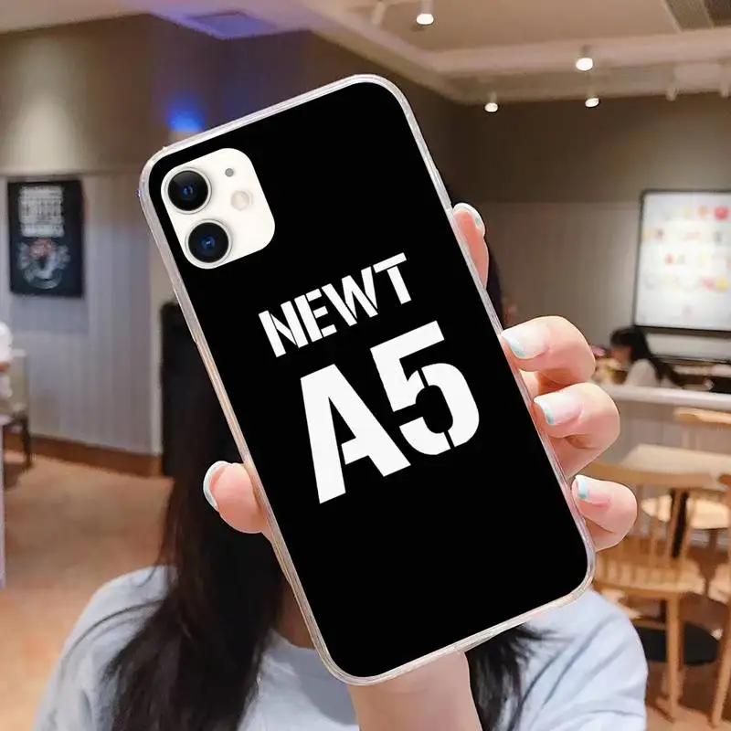 

Thomas Brodie Sangster Tv NEWT A5 Phone Case For iphone 5s 6 7 8 11 12 plus xsmax xr pro mini se Transparent Cover Fundas Coque