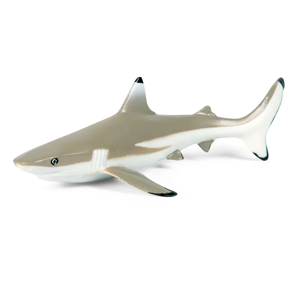 

Children's Puzzle Toys Simulation Solid Static Shark Ocean Animals Plastic Model Blacktip Shark Action Figures Kids Gifts