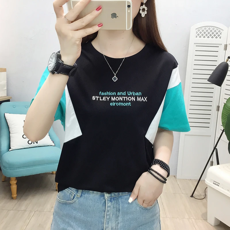 

BOBOKATEER Cotton Short Sleeve T Shirt Women Clothes Mujer Camisetas Plus Size T-shirt Female Tee Shirt Femme T-shirty Damskie