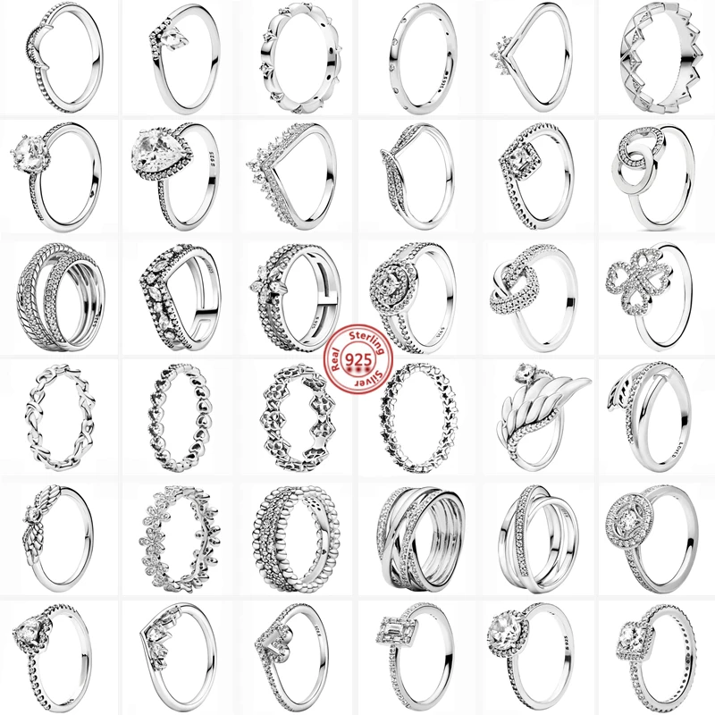 2022 модные блестящие кольца для женщин популярные на удачу с цветами сердцами и