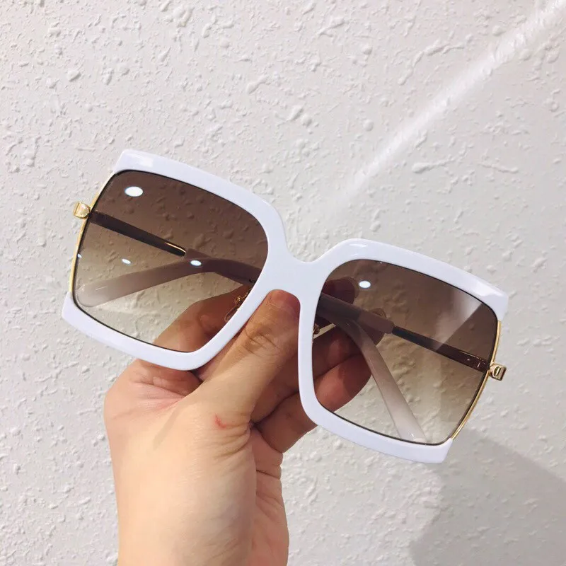 Oversize Square Sunglasses WomenNew Brand Luxury High Quality Half Frame Sun Glasses Big Female Shades UV 400 With Box