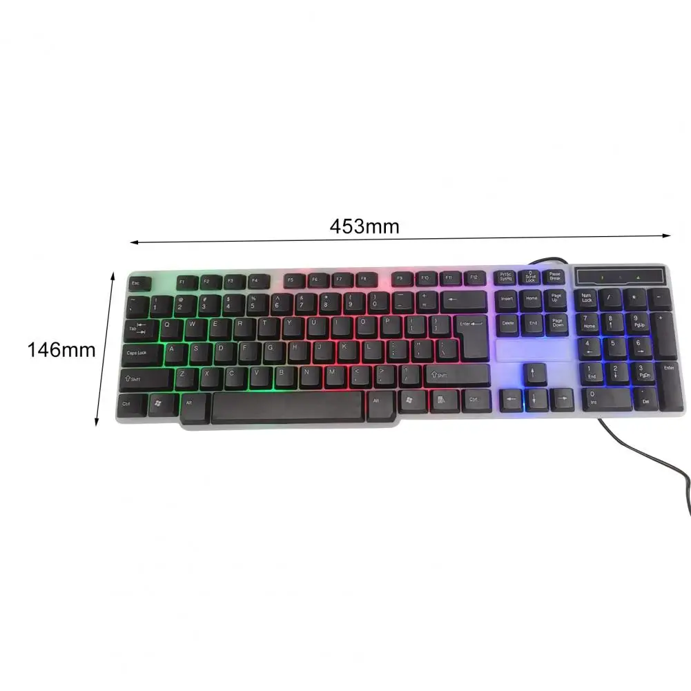 

104 Keys Backlight Semi-mechanical Spanish Language USB Wired Keyboard for Laptop