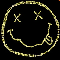smiley face hot fix iron on rhinestone transfer applique motif iron rhinestone transfer designs hot fix patches