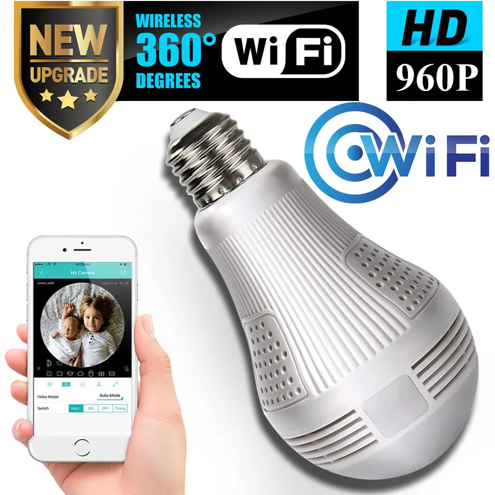 Камера видеонаблюдения с Wi Fi панорамная 360 градусов 960P|Камеры видеонаблюдения| |