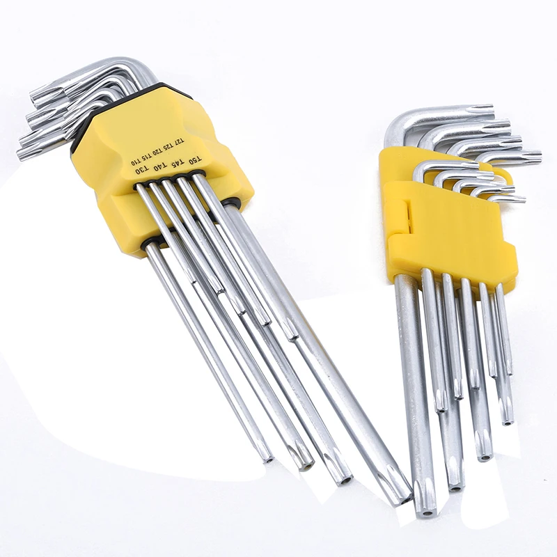 

Silver Long Flowers Hex Set Flower Pattern Hex Hexagonal Wrench High Quality Car Rapair Tool Car Wrench