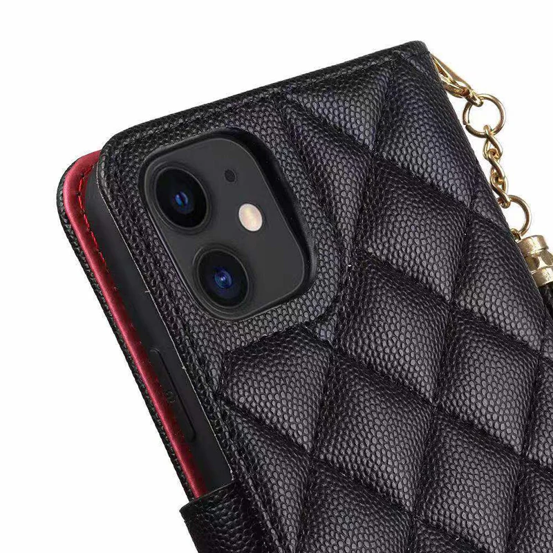 super luxury caviar filp case for iphone 13 12 11 pro xs max 7 8 plus xr brand gg wallet cover cute dangler phone accessory free global shipping