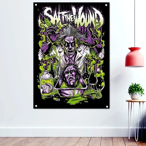 SALT THE WOUND Heavy Metal Artwork Banners Wall Art Scary Bloody Background Flag Death Art Tattoos Rock Band Posters Home Decor