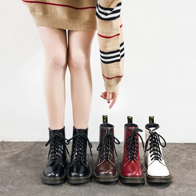 

2019 Boots Women Genuine Leather Shoes For Winter Boots Shoes Woman Casual Spring Genuine Leather Botas Mujer Female Ankle Boots