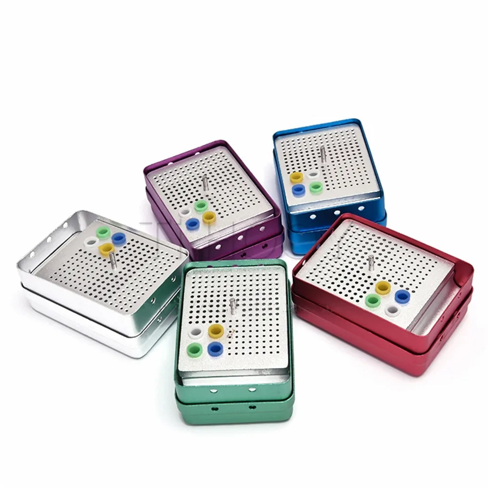 

1Pcs Dental Disinfection Burs Holder Block Autoclavable Sterilisator Box Dental Endo Box For Dental Lab