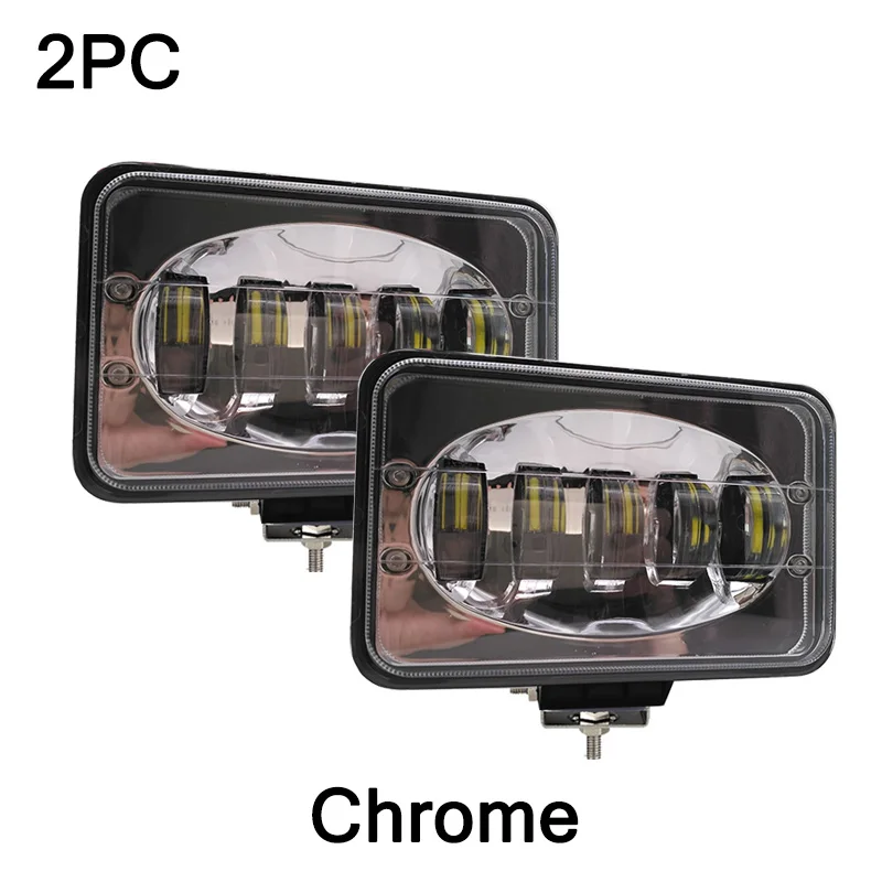 2pcs chrome 6 дюймов Автомобильный светодиодный светильник 50 Вт Рабочий светильник Точечный светильник 12 В 24 В прожектор для внедорожника грузовика прицепа внедорожника пикапа 4X4 Moto - Цвет: 2pcs chrome