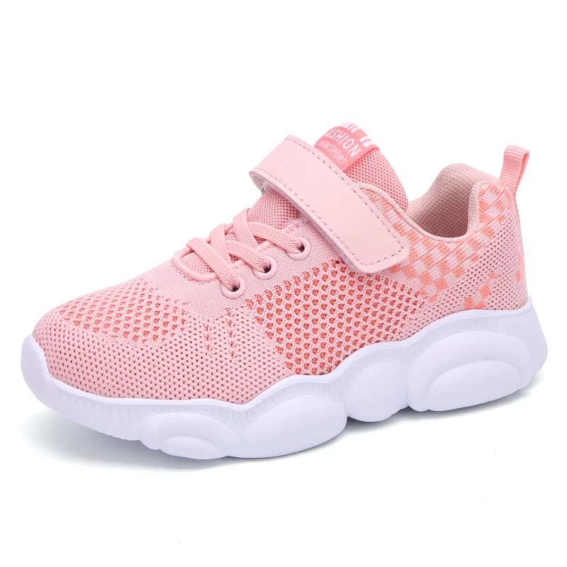 Новинка Дышащие Детские кроссовки обувь для бега модные девочек спортивная