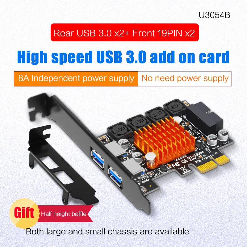 Универсальная настольная материнская плата PCI E на USB 3 0 порты 19PIN Solt Плата