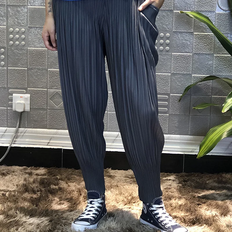 

VANOVICH High-waisted Summer New 2021 Wild Ankle Length Pants Women Temperamental Ankle Length Pants Solid Color Pants