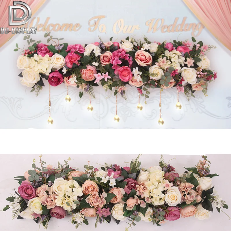 DD New Home Decoration Accessories Artificial Flowers Wedding Party Events Decor Fake Plants Wall Hanging Flower Fake Greenery