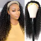 Парики из натуральных волос для чернокожих женщин, с крупными кудрявыми волнами, бразильские парики машинного изготовления
