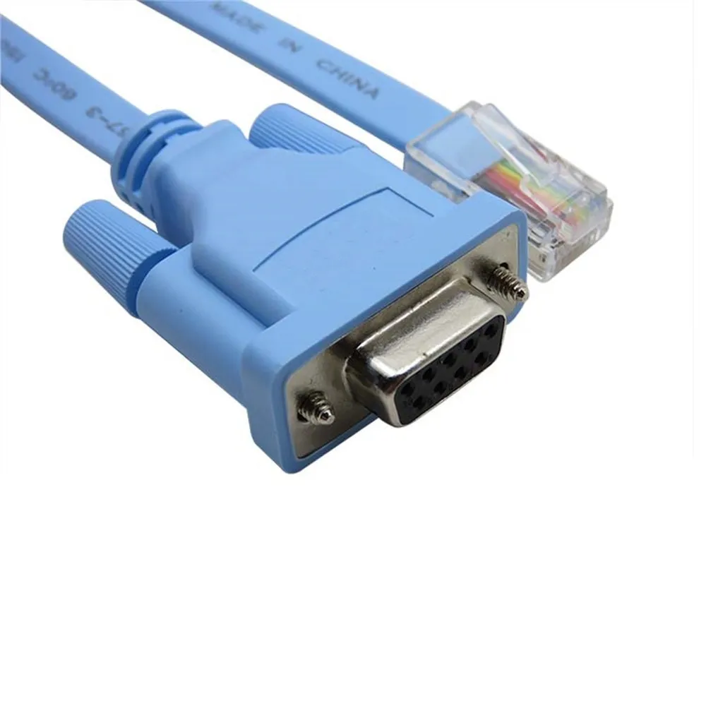 Последовательный кабель Сеть RJ45 к порту RS232 последовательный DB9 гнездовой