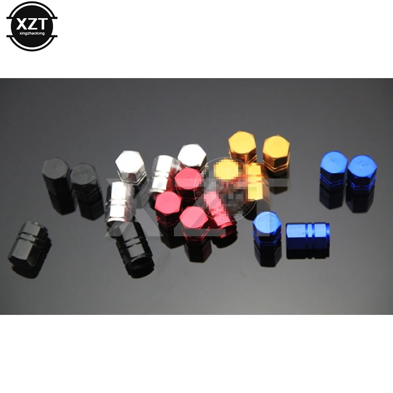 4 шт. алюминиевые шестигранные крышки стержня вентиля шины для авто велосипед