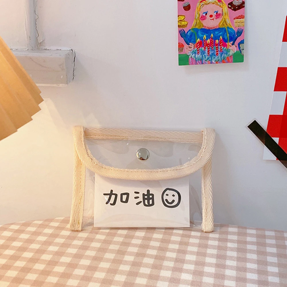 

Fashion Pvc Coin Purse Transparent Card Wallet Key Holder Cosmetic Storage Travel Makeup Bag Girls Clear Small Pouch Hand Purses