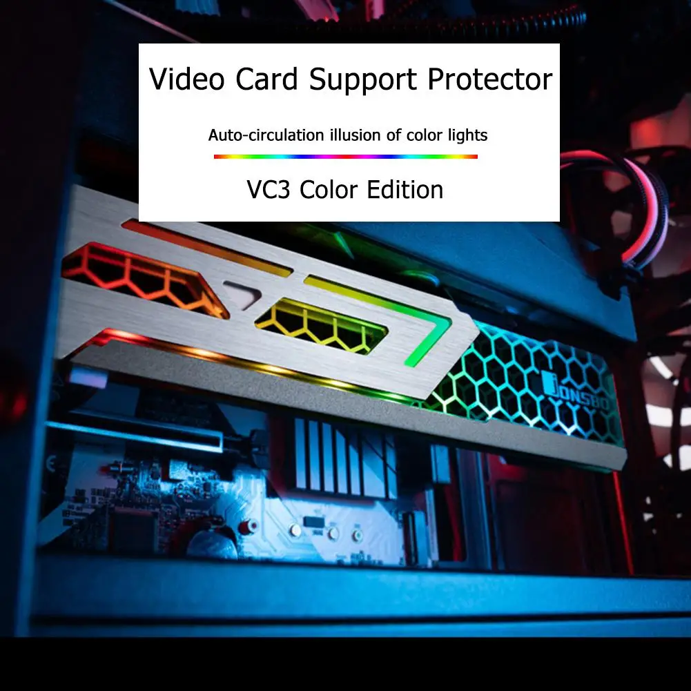 Jonsbo V3 RGB видеокарта с поддержкой рамки 12 В 3 Pin автоматический светодиодный