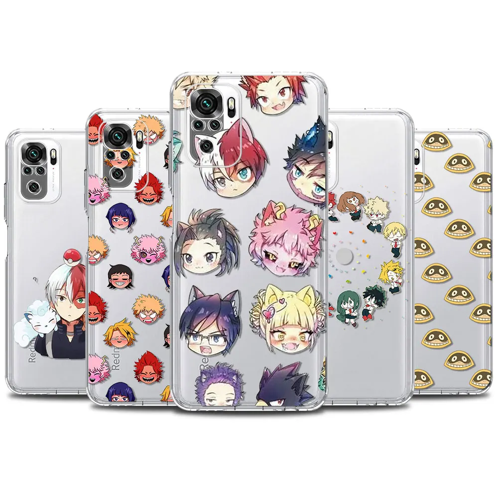 

Phone Case For Redmi Note 10 9S 9 4G 9T 8 Pro 7 Clear TPU Redmi 9 9A 9C 8A 7A K30 K40 for Back Cover Casing My Hero Academia Bag
