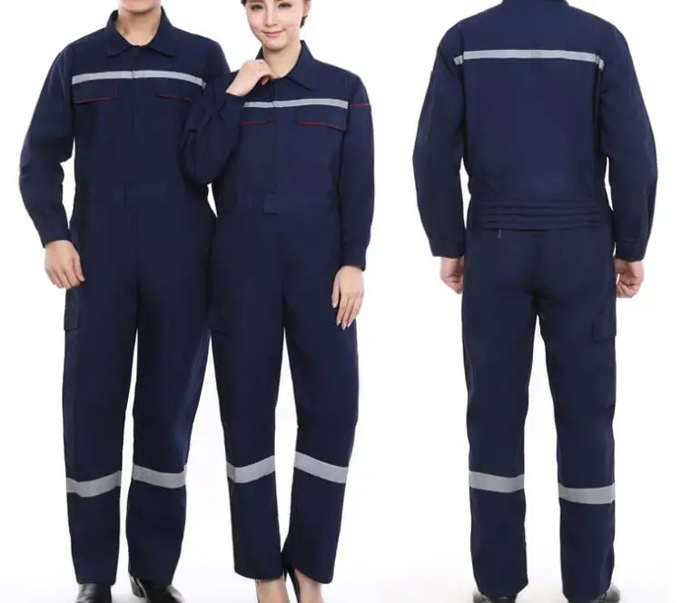 Классический Прочный саржевый на молнии спереди отражающий объемный комбинезон