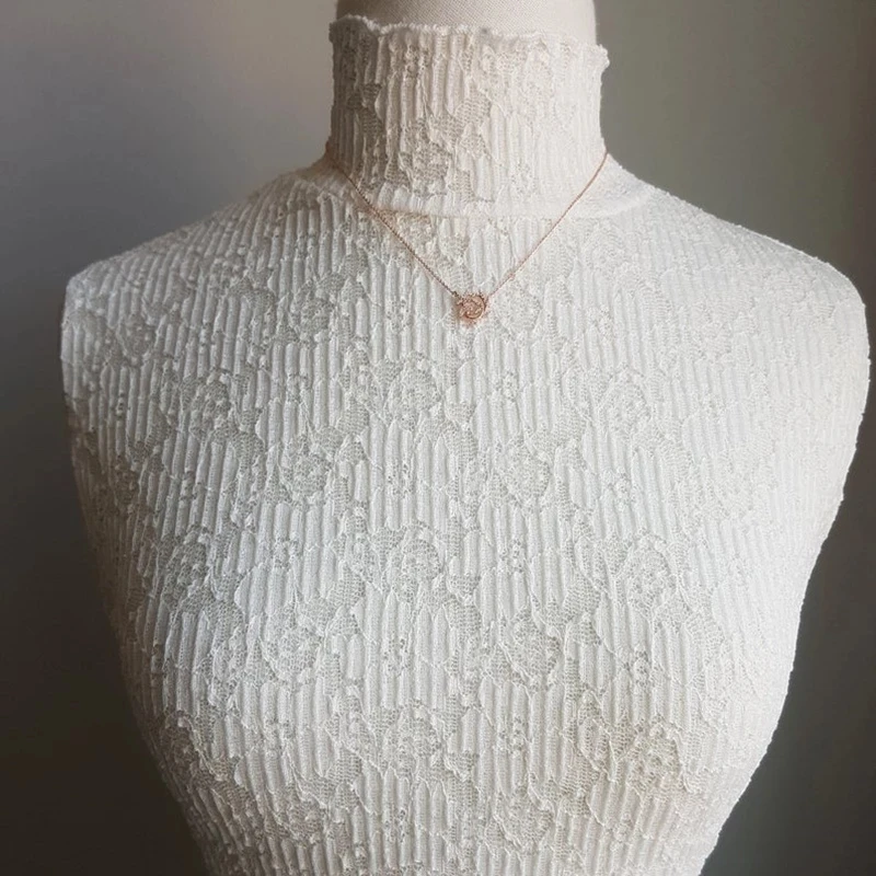 

Stylish Atmosphere Rose Gold Irregular Leaf Shape Women Necklaces Cubic Zirconia Pendant Necklace Party Jewelry