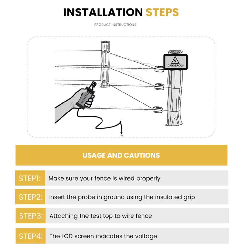 15 кВ цифровая подача напряжения на забор тестер для ранчо | Инструменты