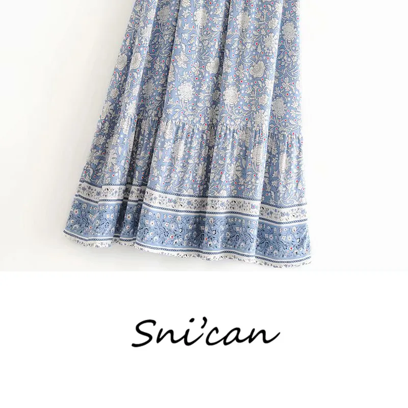 Faldas largas шикарная модная женская пляжная богемная юбка с цветочным принтом