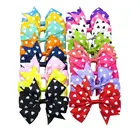 Резинка для волос Женская эластичная в горошек, 1 шт., с бантом, ручной работы, заколка с бантом