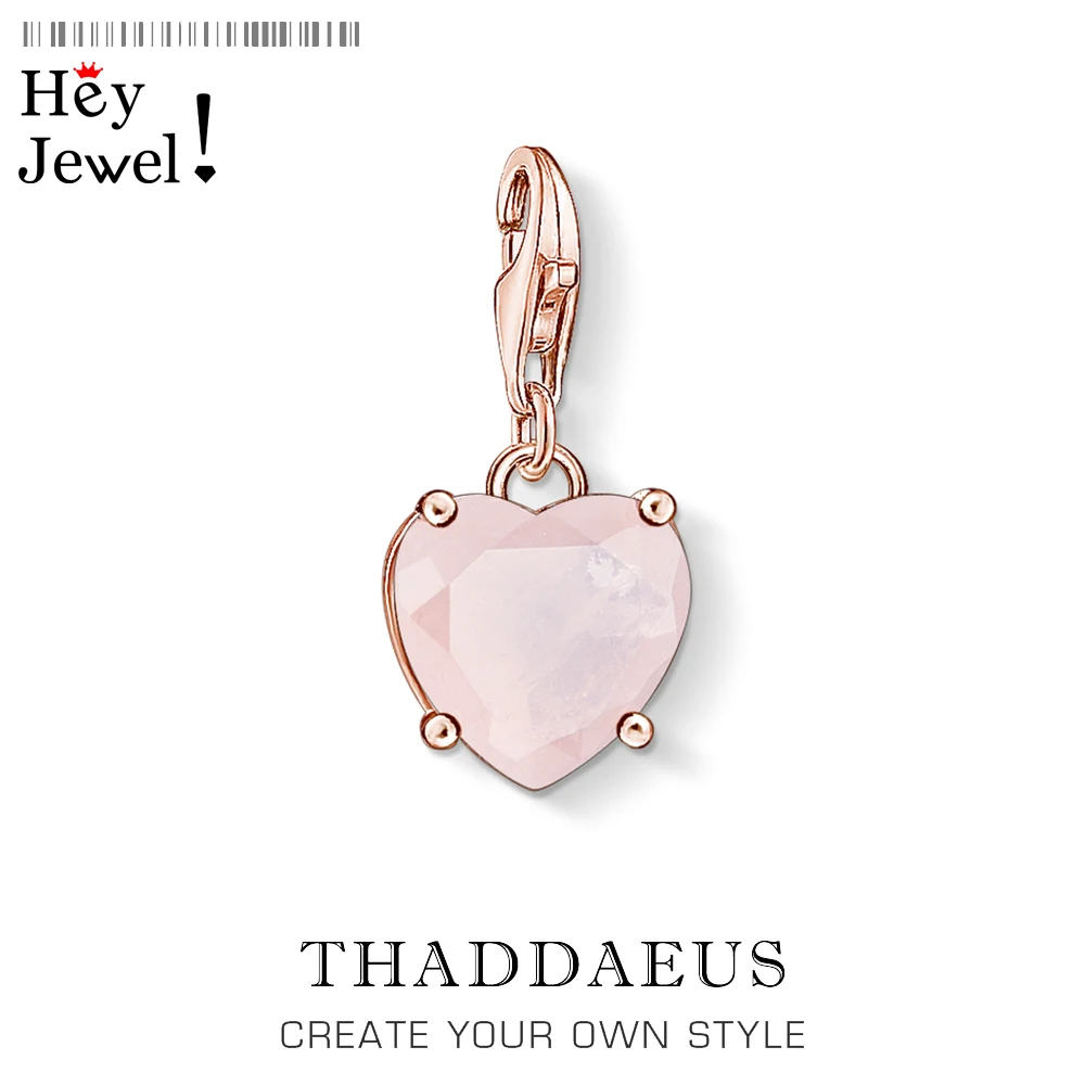 

В форме сердца с ярко-розовыми каменный Шарм Подвеска Европа ювелирные изделия аксессуары 925 стерлингового серебра ювелирные изделия сладк...